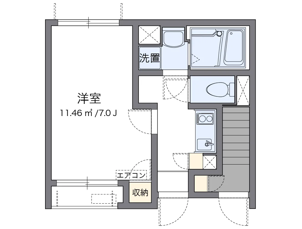 代表的な間取のため実際の間取とは異なる場合があります