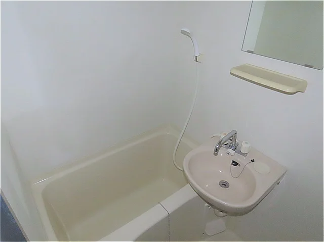 洗面台とユニット式のお風呂です