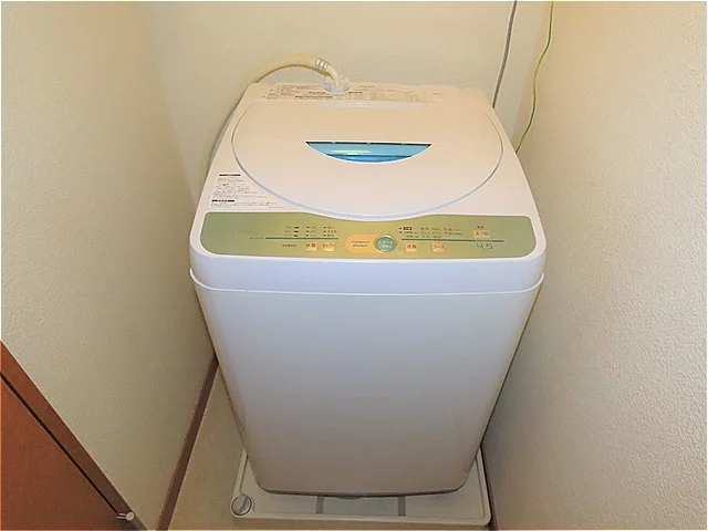 洗濯機も付いています