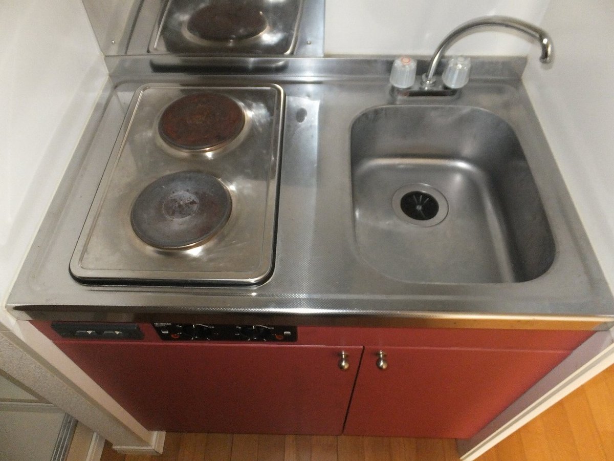 ２口電気コンロ
