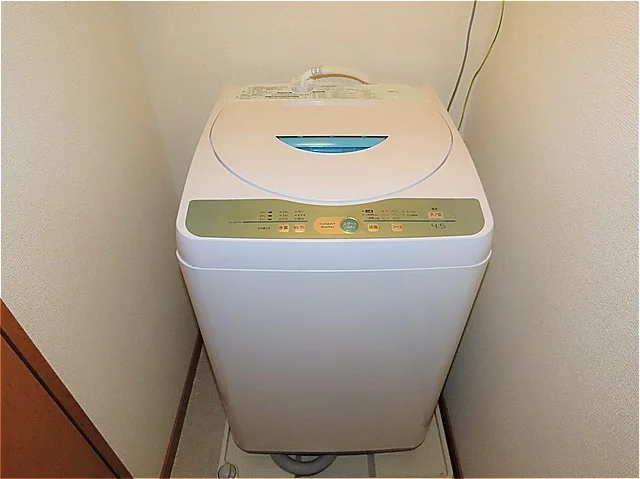 洗濯機も付いています
