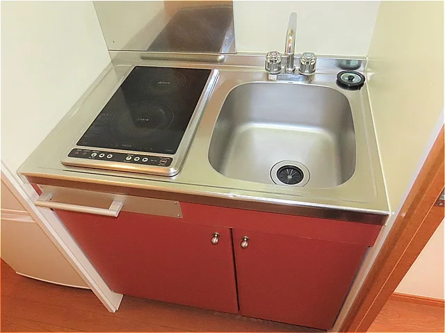 2口の電気コンロまたはIHコンロとなります