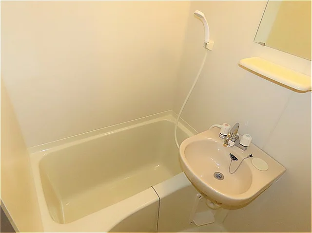 洗面台とユニット式のお風呂です