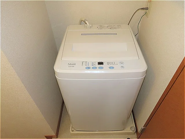 洗濯機も付いています