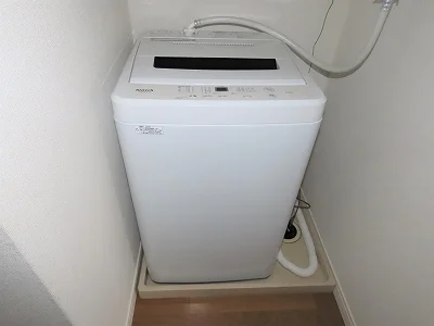 洗濯機も付いています