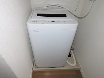 洗濯機も付いています