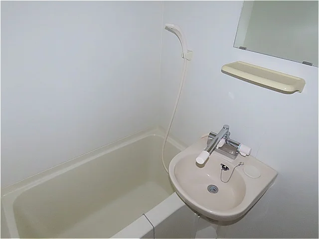 洗面台とユニット式のお風呂です