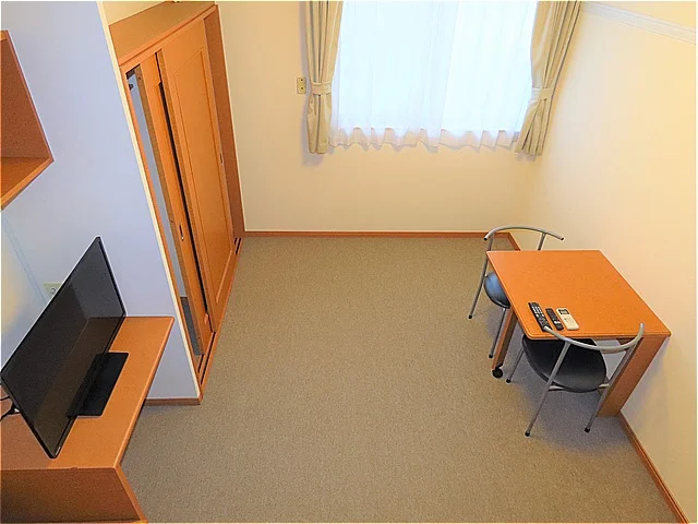 ベッド上からのアングルです