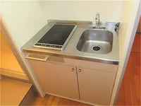 2口の電気コンロまたはIHコンロとなります