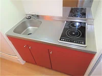 2口の電気コンロまたはIHコンロとなります