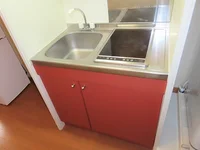 2口の電気コンロまたはIHコンロとなります