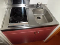 2口電気コンロ付きミニキッチン。