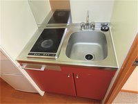 2口の電気コンロまたはIHコンロとなります