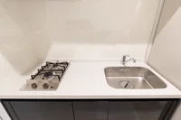 2口ガスコンロで料理好き良し♪調理スペースも十分♪