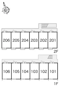 部屋の間取り配置図です。