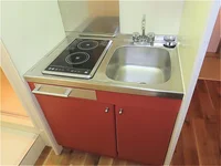 2口の電気コンロまたはIHコンロとなります