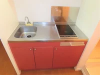 2口の電気コンロまたはIHコンロとなります