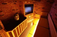 ドライサウナは2段。オートロウリュになっていて、20分ごとに自動で蒸気が発生します。