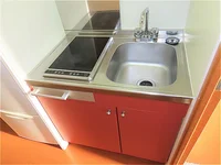 2口の電気コンロまたはIHコンロとなります