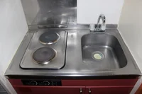 ２口の電気コンロ