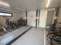 きっちり整頓された駐輪場