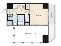 ルーフバルコニーがあるお部屋です。