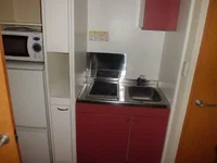 コンパクトにまとまったキッチンスペース。