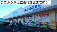 ウエルシア足立南花畑店まで810m