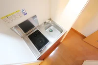 電熱タイプのコンロが2口