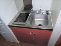 2口の電気コンロまたはIHコンロとなります