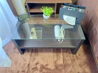 ローテーブルをご用意しています☆棚付きなので卓上を広々と利用できます！