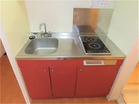 2口の電気コンロまたはIHコンロとなります