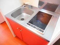 2口の電気コンロまたはIHコンロとなります