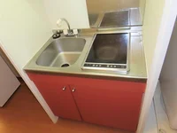 2口の電気コンロまたはIHコンロとなります