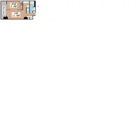 「【マンスリー東新宿】★1LDK★食器・調理器具・タオル等生活に必要なもの一式揃ってます♪」間取図画像