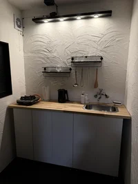 食器・調理器具完備のキッチン