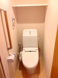 温水便座付トイレで快適！