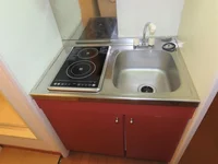 2口の電気コンロまたはIHコンロとなります