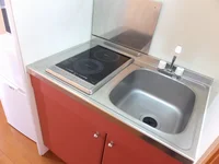 ２口コンロのラジエントヒーター仕様です。