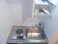 ミニキッチン・食器・調理器具付き