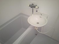 混合水栓で温度調節が簡単！