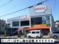 スーパーはやし国分店様まで600m