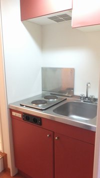 2口の電気コンロ