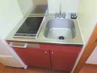 2口の電気コンロまたはIHコンロとなります