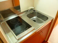 安全設計の電磁調理器付きです。