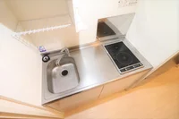 ワイドキッチン2口コンロ(ⅠH専用)お掃除が楽チン