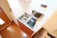 2口コンロ付きラジエントヒータを設置