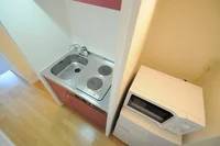 キッチン家電が隣同士なので便利です♪