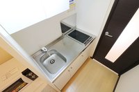 2口コンロ付きラジエントヒータを設置