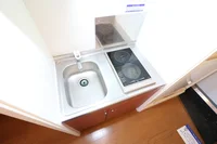 2口コンロ付きラジエントヒータを設置